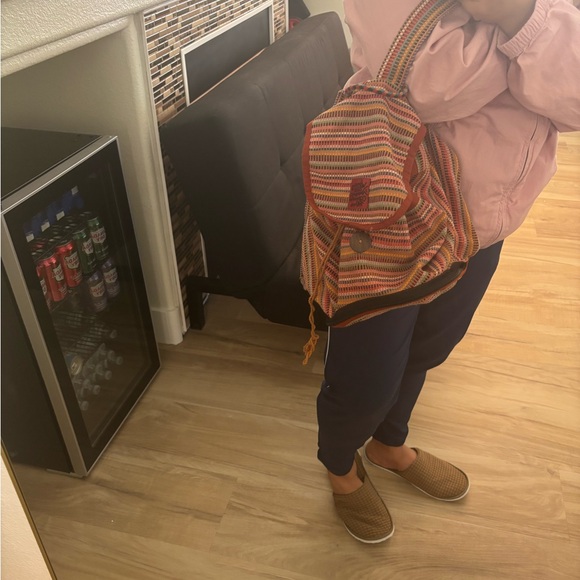 Striped Multicolor Drawstring Bag - Picture 6 of 6